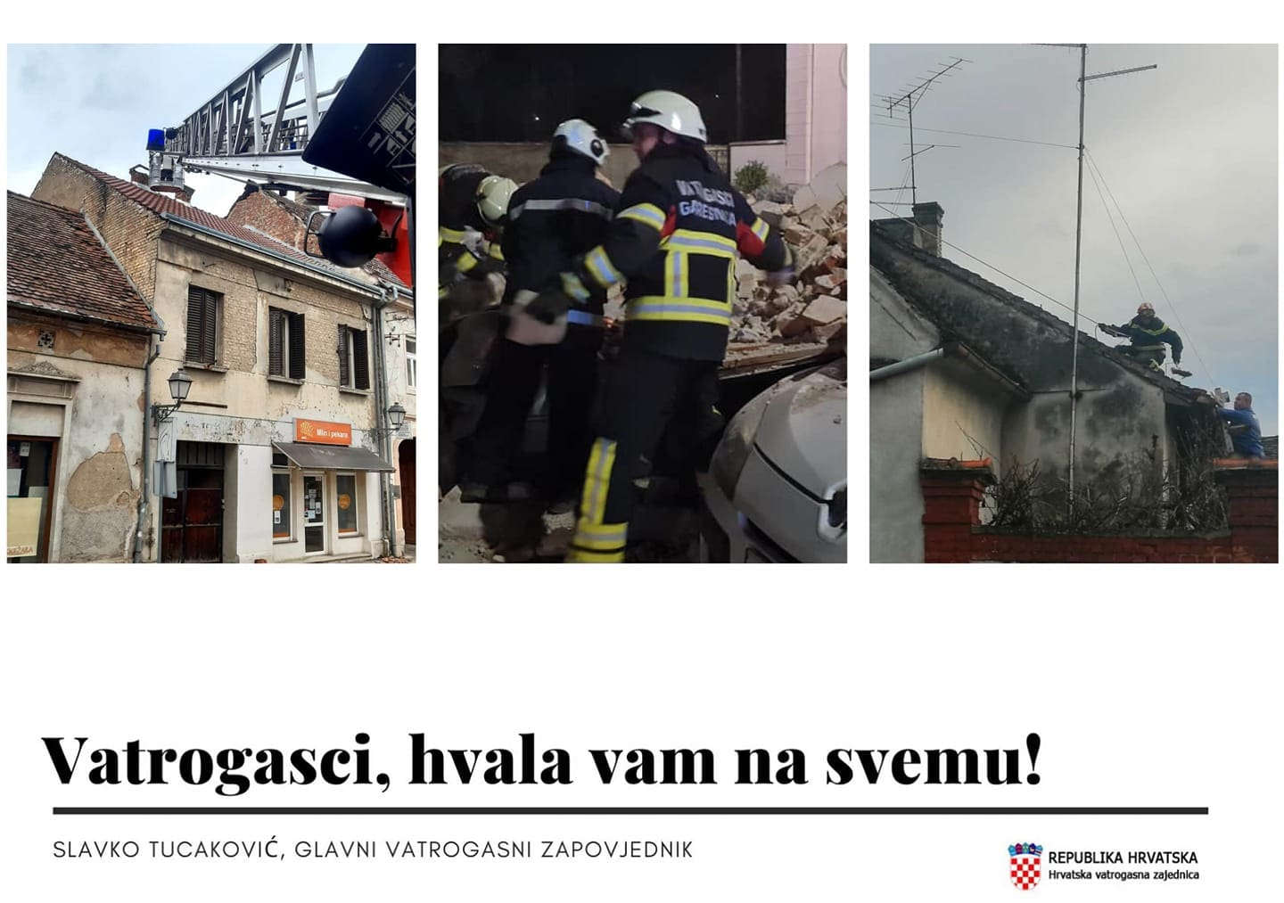 Vatrogasci iz 17 županija pomažu Sisku i Petrinji