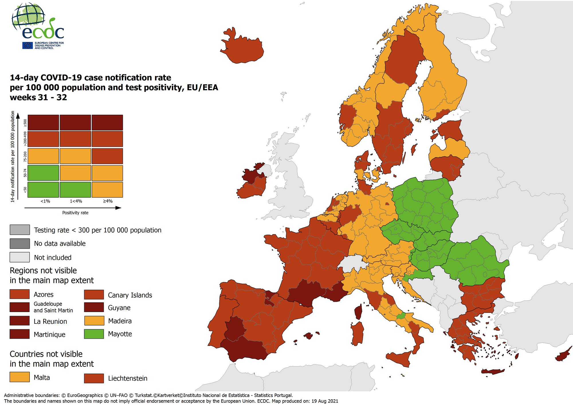 Nova covid carta Europe: PGŽ u zelenoj zoni