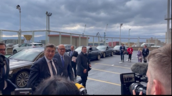 Premijer Andrej Plenković i danska predsjednica Vlade u obilasku Rijeka Gateway terminala