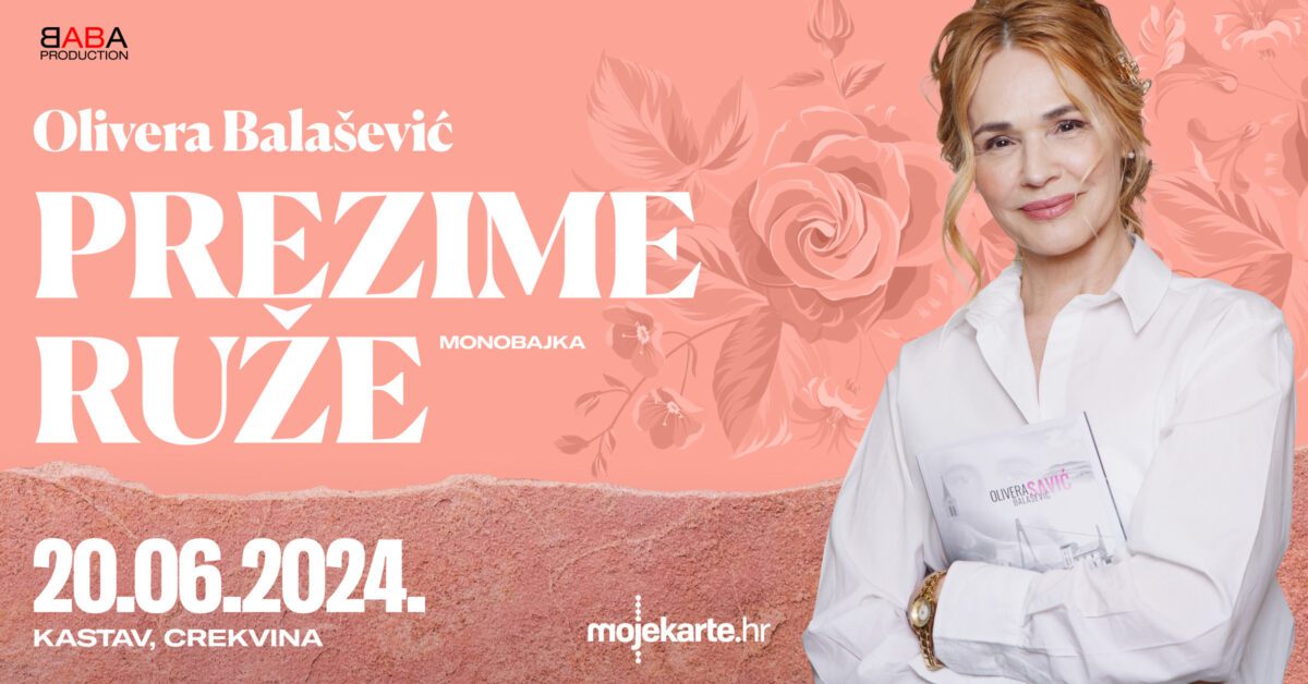 Olivera Balašević u Kastvu s predstavom Prezime ruže