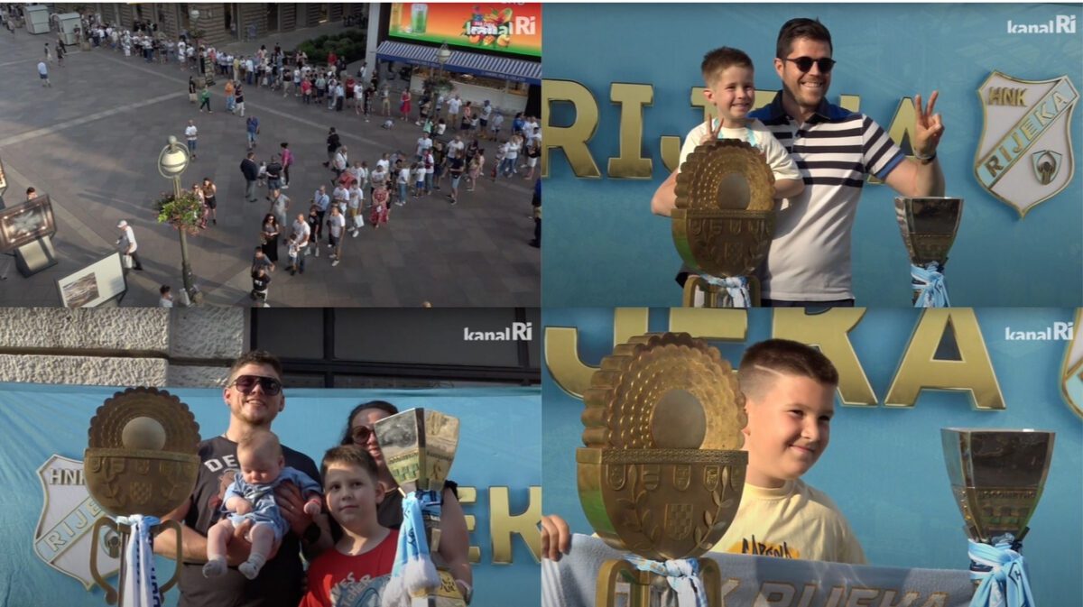 Dupla kruna na Korzu: Od beba u naručju do vjernih navijača – svi čekali u redu za sliku s trofejima