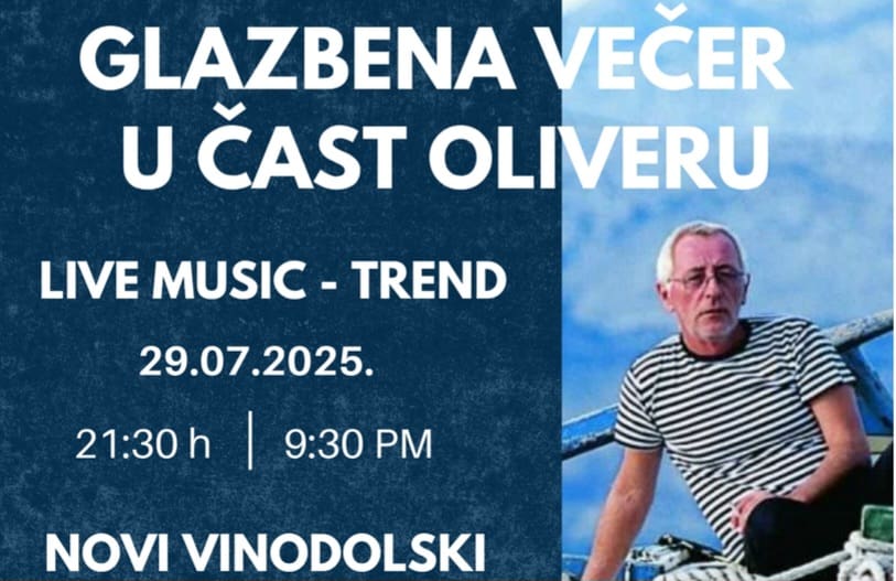 Koncert u čast Olivera Dragojevića, ulaz besplatan