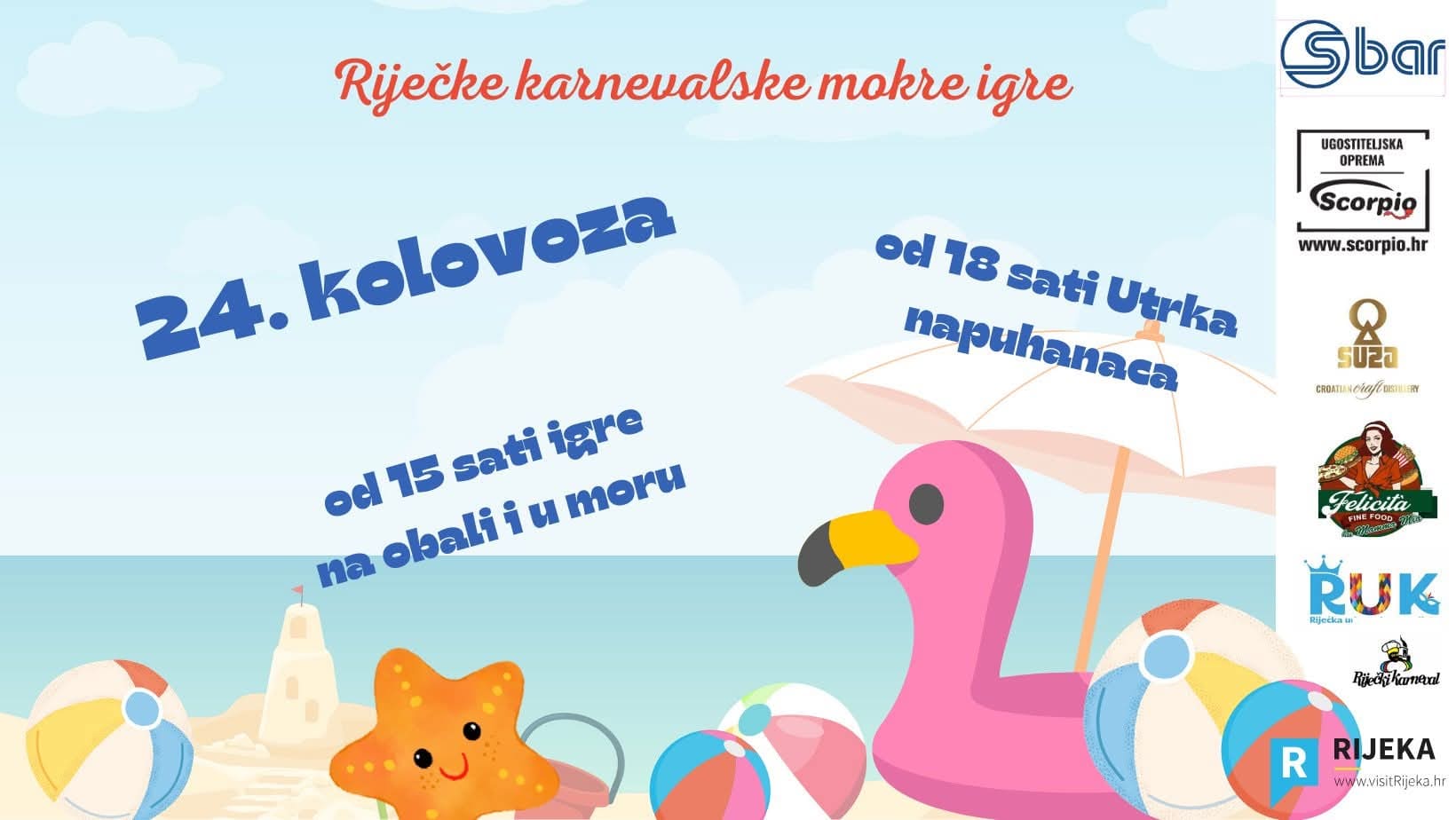 Karnevalske mokre igre na Preluku