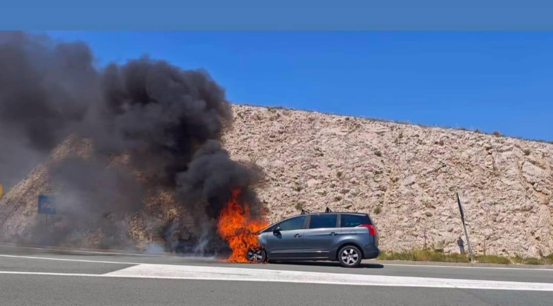 Vozilo planulo kod Krčkog mosta