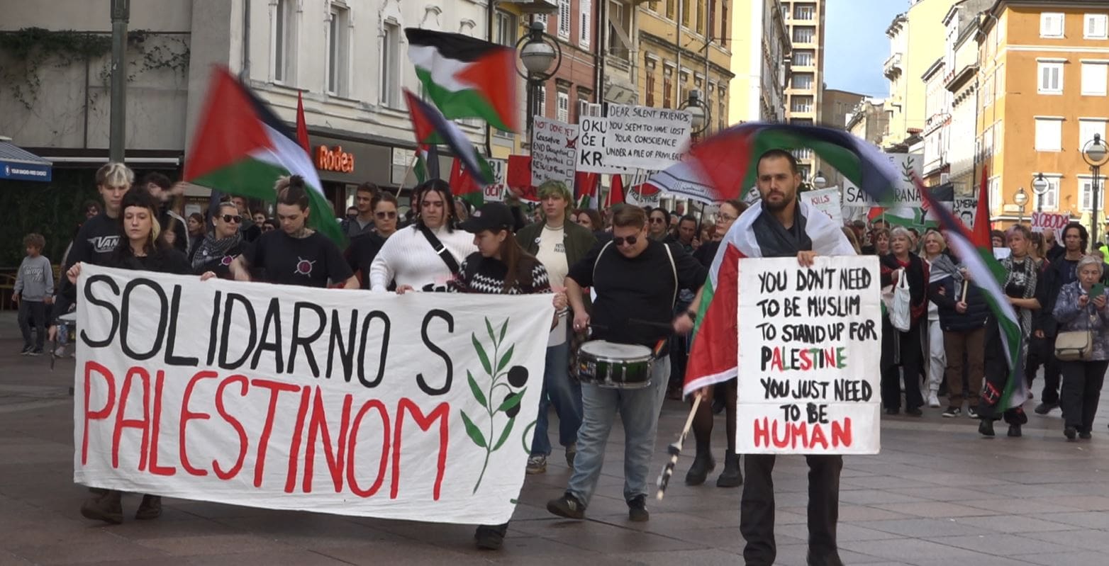 Za slobodnu Palestinu: U Rijeci održan prosvjed podrške Palestini