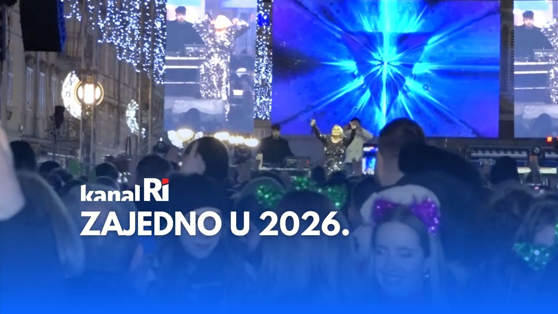Na prepunom Korzu Riječani uz veliki Cro dance party dočekali novu 2026.godinu
