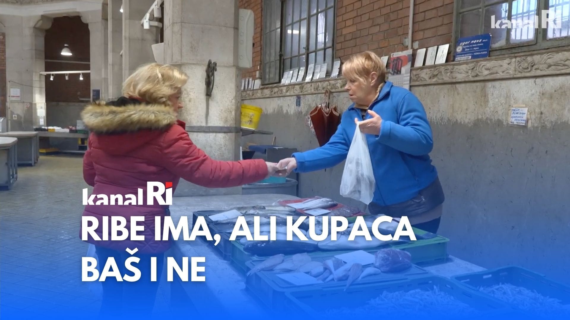 Na ribarnici dominira bijela riba, plave nema zbog lovostaja i vremena