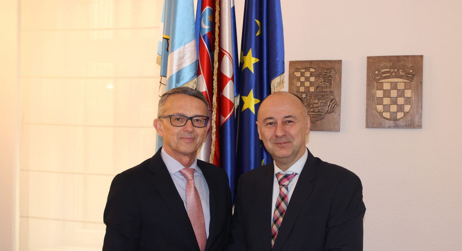 Radni sastanak župana Ivice Lukanovića i novog rektora Gorana Hausera