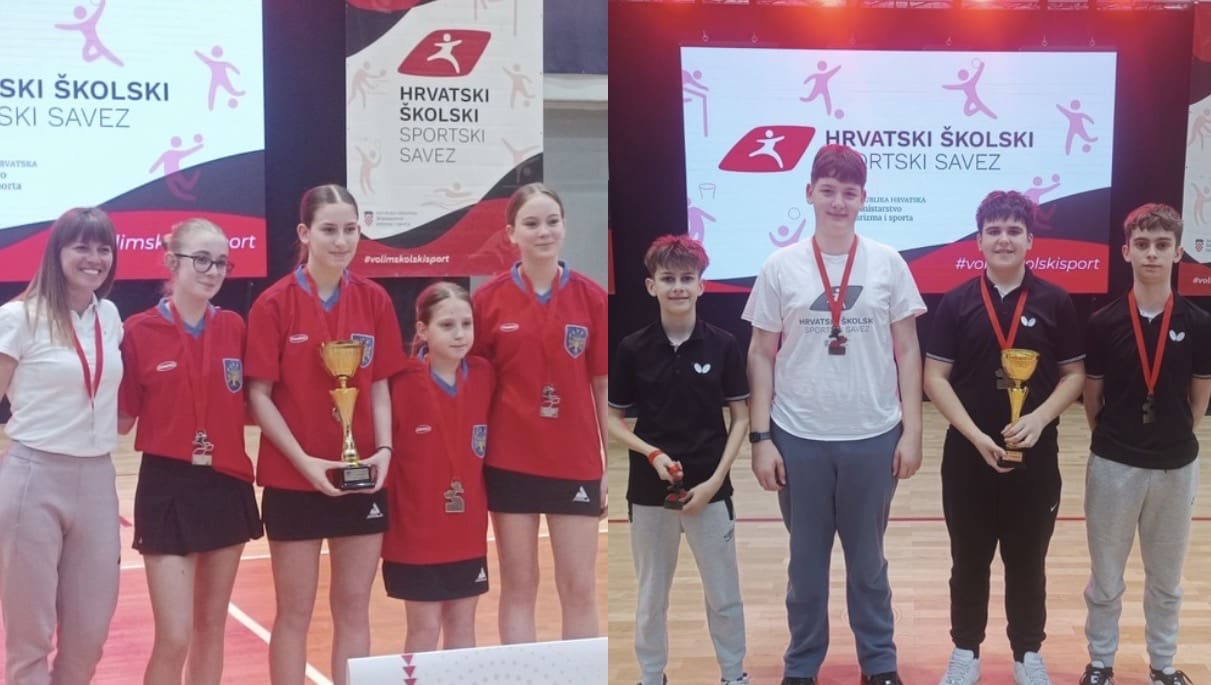 Malinska i Crikvenica na postolju: Mladi stolnotenisači osvojili medalje na državnom školskom prvenstvu u Poreču