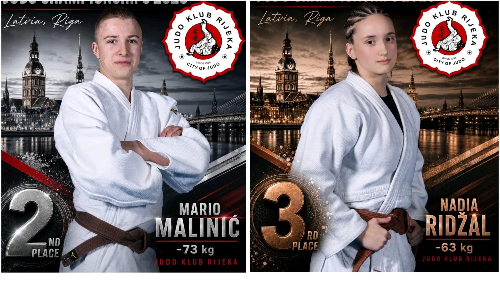Riječki judaši osvojili dvije europske medalje u Rigi