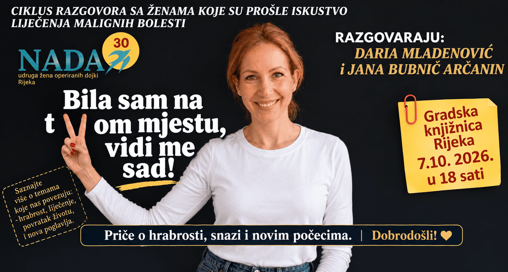 Bila sam na tvom mjestu, a vidi me sad: Daria Mladenović večeras o životu nakon dijagnoze raka dojke