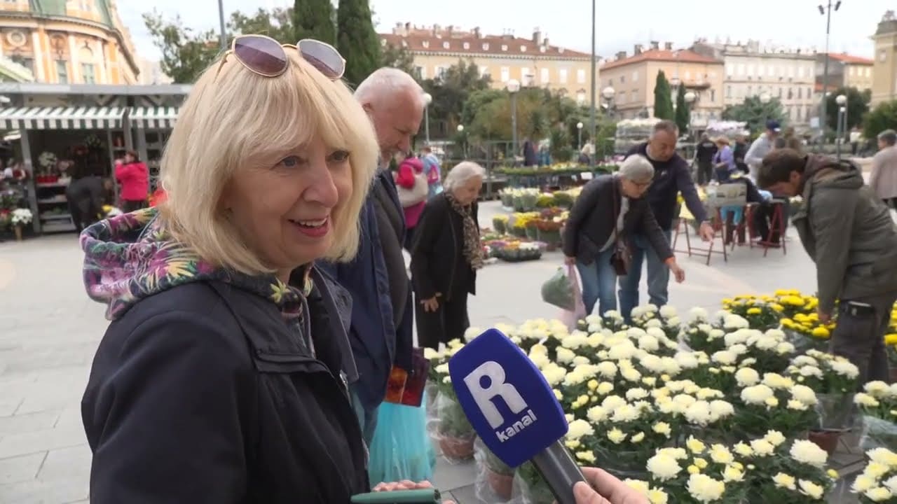 Na riječkoj tržnici počela prodaja cvijeća za blagdan Svih svetih